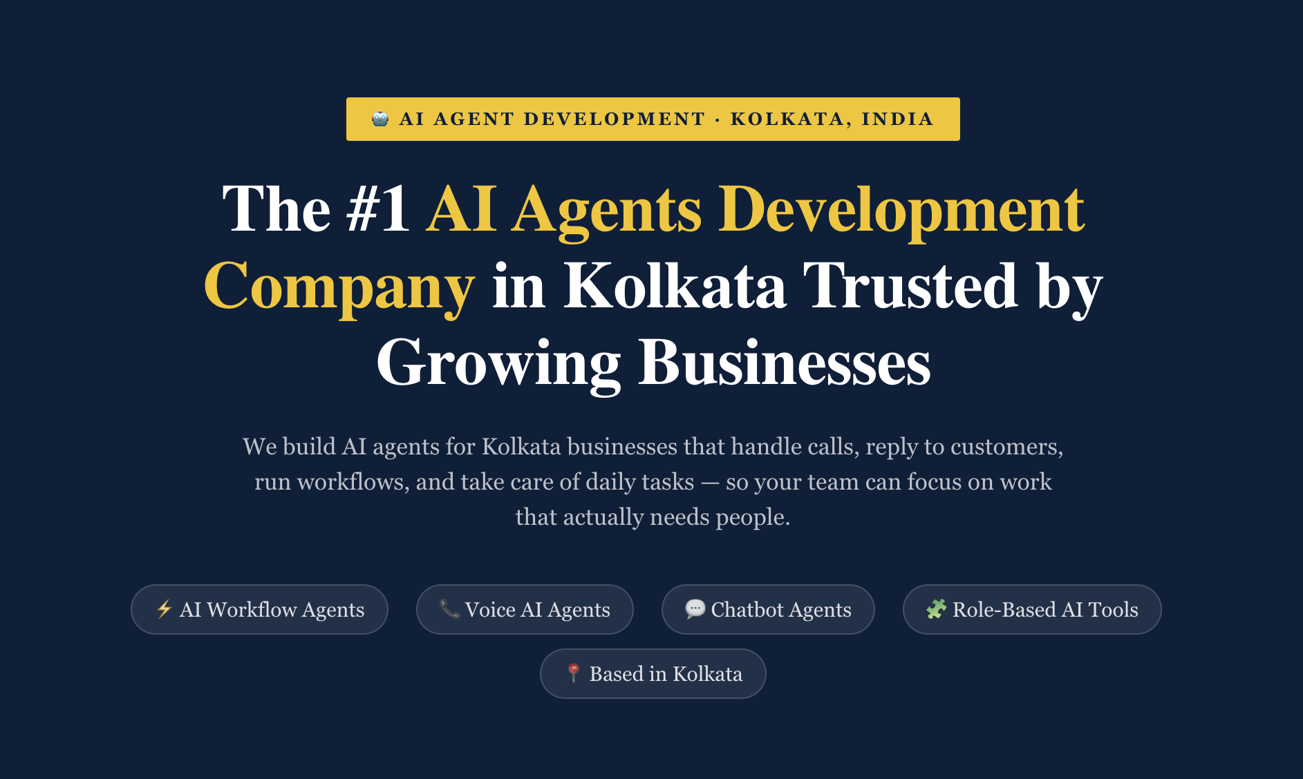 AI Agents Development Company in Kolkata
